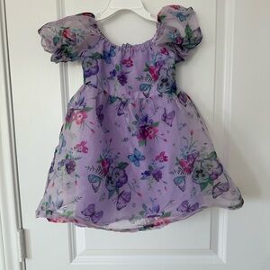 Girls SHEIN Buttefly Floral Dress